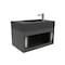 Castello Usa Amazon 24-inch Black Vanity Set with Black Top and Chrome Handles CB-MC-24BLK-CHR-2056-BL - alternate 8